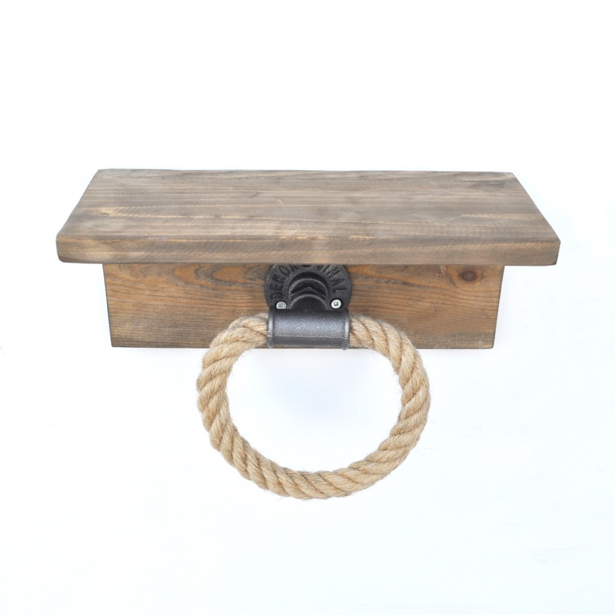 Πετσετοθήκη με ράφι BORURAF 14x30 cm έλατο