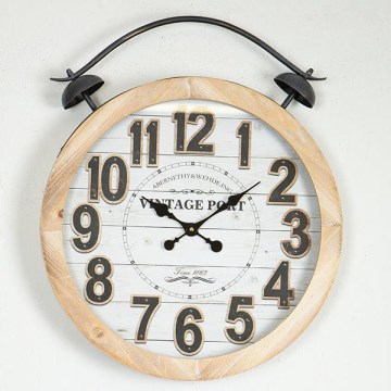 Ρολόι τοίχου 1xAA διάμετρος 50 cm μπεζ