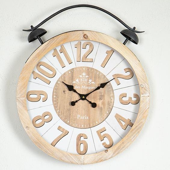 Ρολόι τοίχου 1xAA διάμετρος 50 cm μπεζ