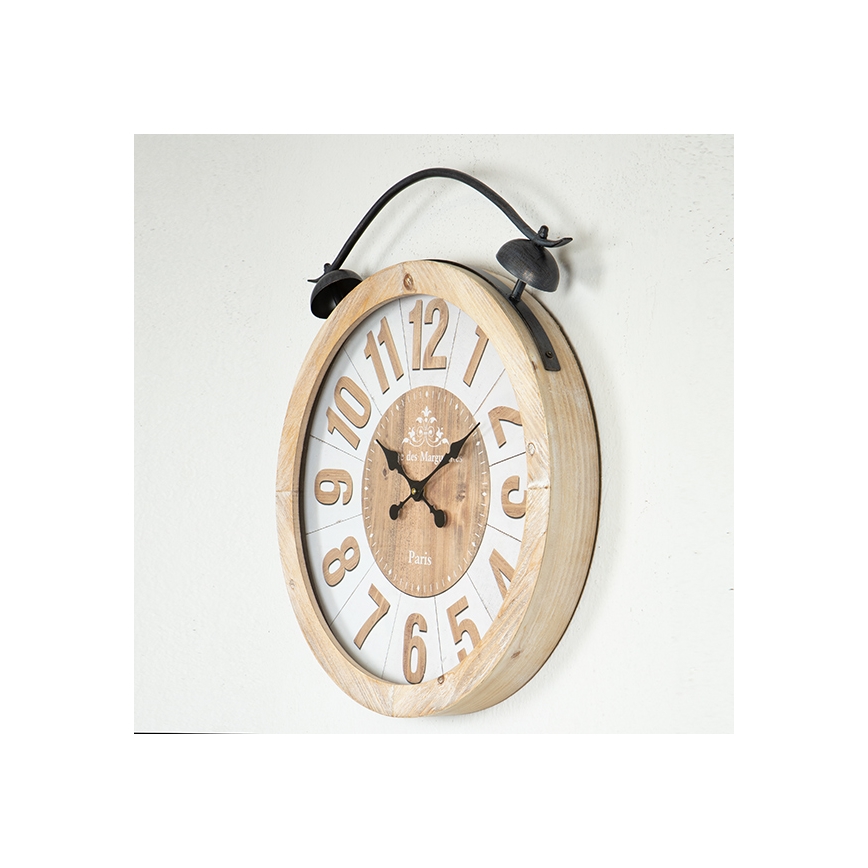 Ρολόι τοίχου 1xAA διάμετρος 50 cm μπεζ