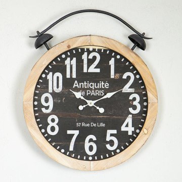 Ρολόι τοίχου 1xAA διάμετρος 50 cm μπεζ/μαύρο