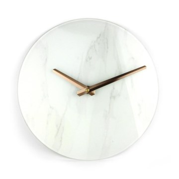 Ρολόι τοίχου 1xAAA μάρμαρο/χαλκός