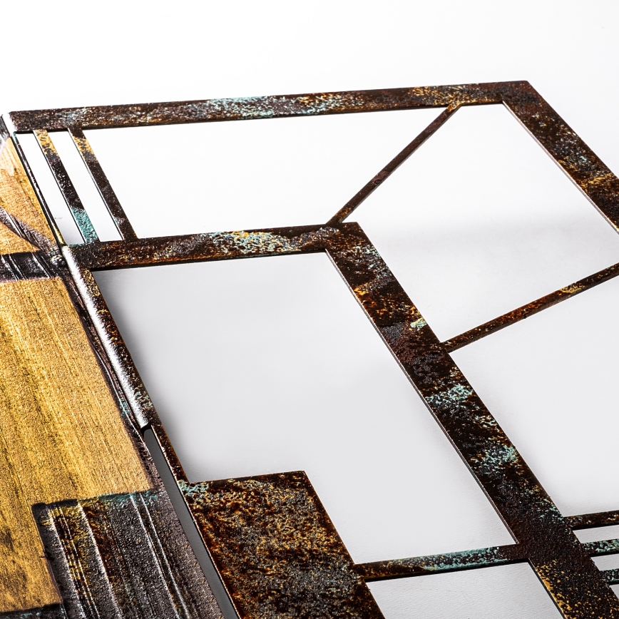 Ρολόι τοίχου 49x58 εκ. 1xAA ξύλο/μέταλλο