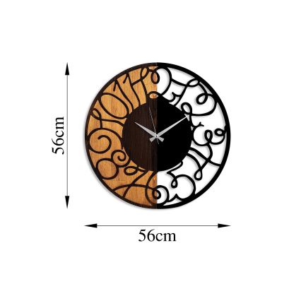 Ρολόι τοίχου διάμετρος 56 εκ. 1xAA ξύλο/μέταλλο