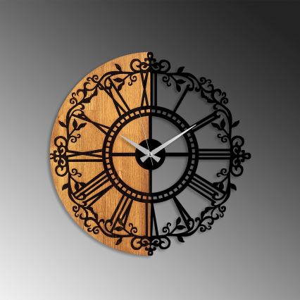 Ρολόι τοίχου διάμετρος 56 εκ. 1xAA ξύλο/μέταλλο