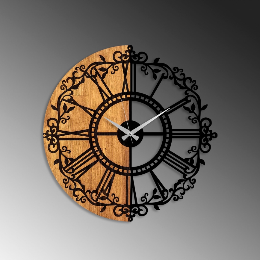 Ρολόι τοίχου διάμετρος 56 εκ. 1xAA ξύλο/μέταλλο