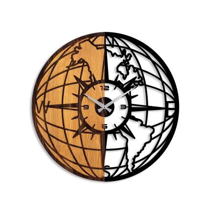 Ρολόι τοίχου διάμετρος 56 εκ. 1xAA ξύλο/μέταλλο
