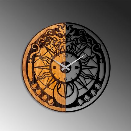 Ρολόι τοίχου διάμετρος 56 εκ. 1xAA ξύλο/μέταλλο