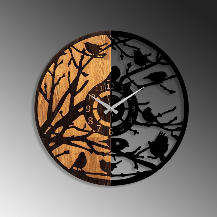 Ρολόι τοίχου διάμετρος 56 εκ. 1xAA ξύλο/μέταλλο