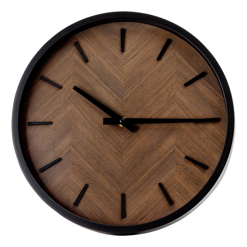 Ρολόι τοίχου διάμετρος 30 εκ. 1xAA μαύρο/καφέ