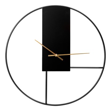 Ρολόι τοίχου διάμετρος 50 εκ. 1xAA μαύρο/χρυσό