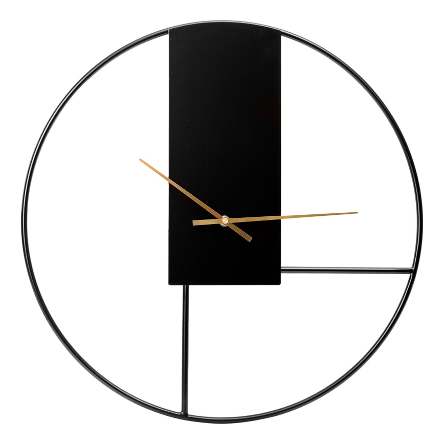 Ρολόι τοίχου διάμετρος 50 εκ. 1xAA μαύρο/χρυσό