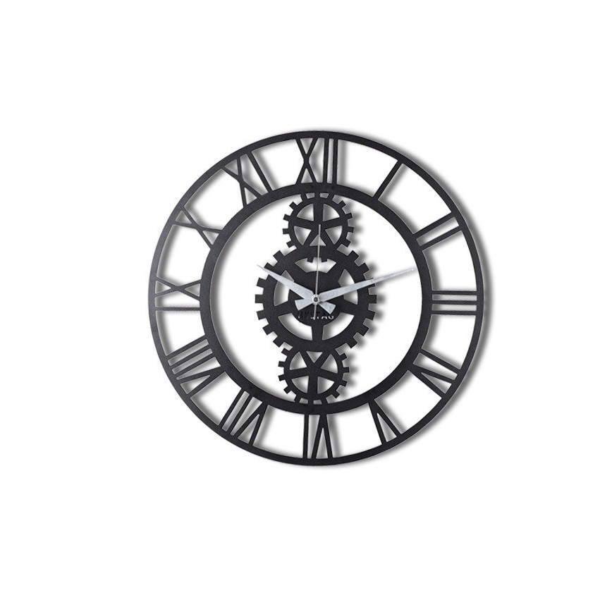 Ρολόι τοίχου διάμετρος 70 cm 1xAA μαύρο