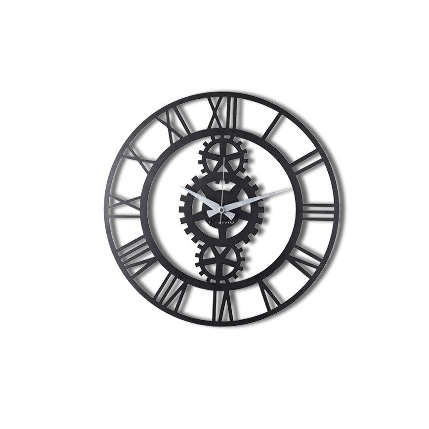 Ρολόι τοίχου διάμετρος 70 cm 1xAA μαύρο