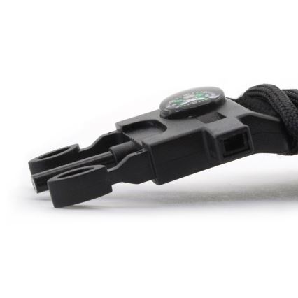 Πολυλειτουργικό ρολόι επιβίωσης με πυξίδα και θερμόμετρο μαύρο