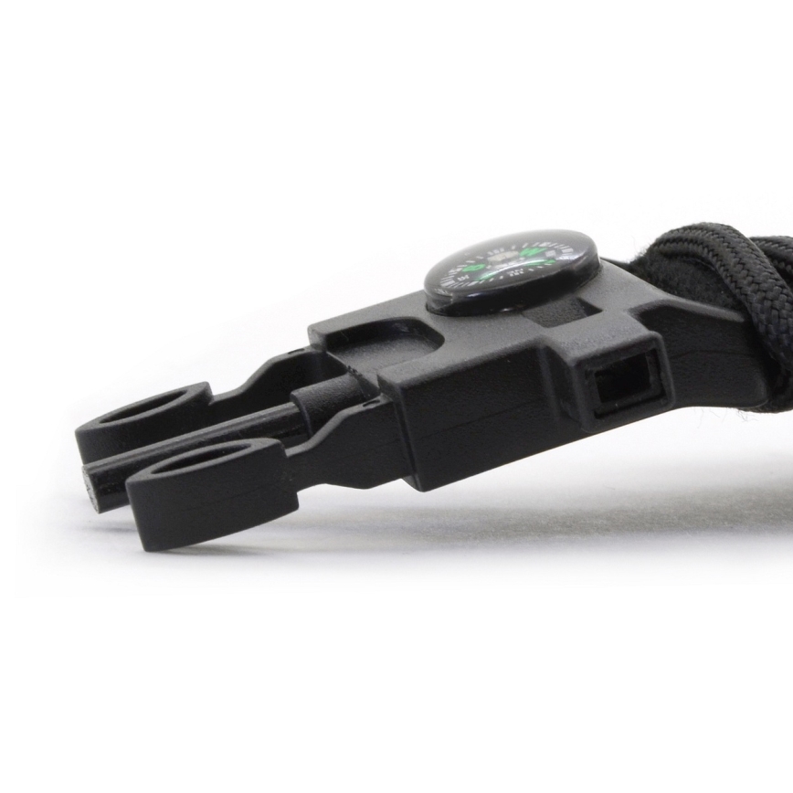 Πολυλειτουργικό ρολόι επιβίωσης με πυξίδα και θερμόμετρο μαύρο