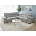 Πολυλειτουργικός γωνιακός καναπές-κρεβάτι με ευρύχωρο αποθηκευτικό χώρο GRANADA, γκρι