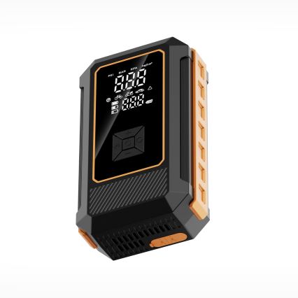 Πολυλειτουργικός εκκινητής-φορτιστής με ενσωματωμένο συμπιεστή αέρα, 8000 mAh