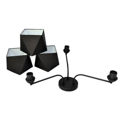 Πολύφωτο ADAMANT 3xE27/15W/230V μαύρο