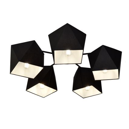 Πολύφωτο ADAMANT 5xE27/15W/230V μαύρο