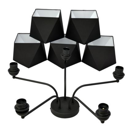 Πολύφωτο ADAMANT 5xE27/15W/230V μαύρο