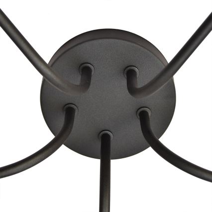 Πολύφωτο ADAMANT 5xE27/15W/230V μαύρο