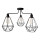 Πολύφωτο KARO 3xE27/15W/230V μαύρο