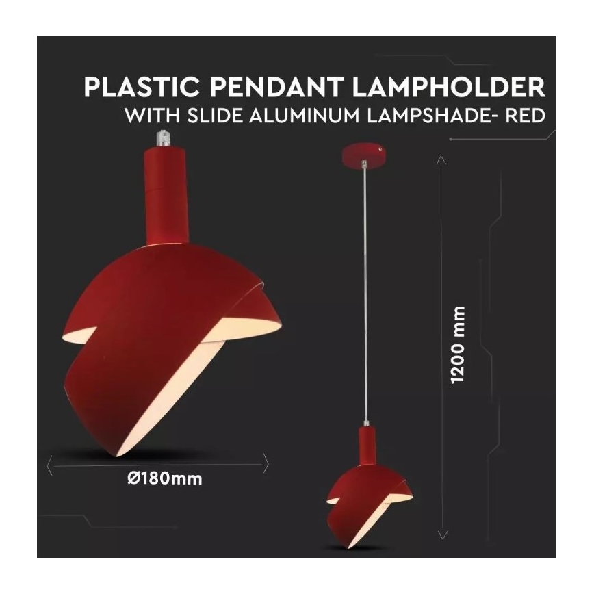 Πολύφωτο κρεμαστό 1xE14/60W/230V κόκκινο