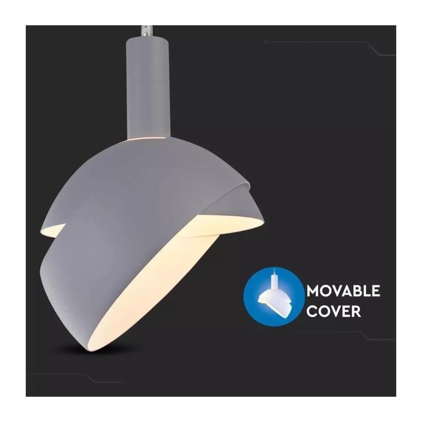 Πολύφωτο κρεμαστό 1xE14/60W/230V γκρι