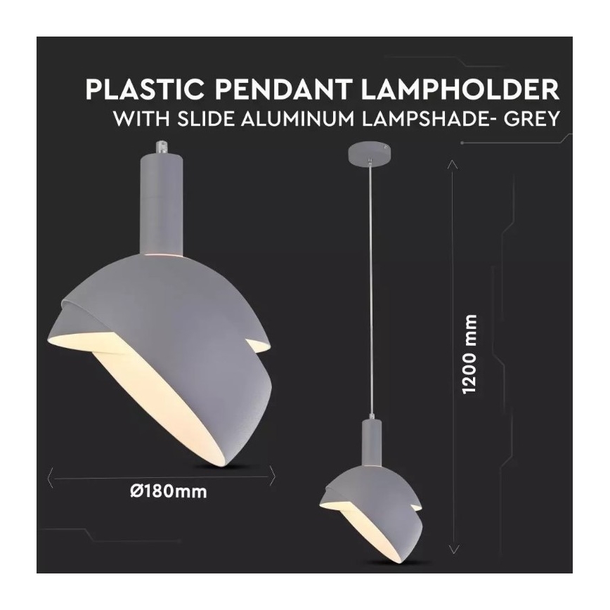 Πολύφωτο κρεμαστό 1xE14/60W/230V γκρι