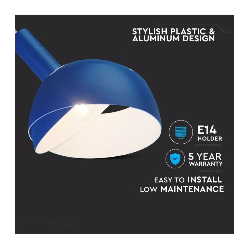 Πολύφωτο κρεμαστό 1xE14/60W/230V μπλε