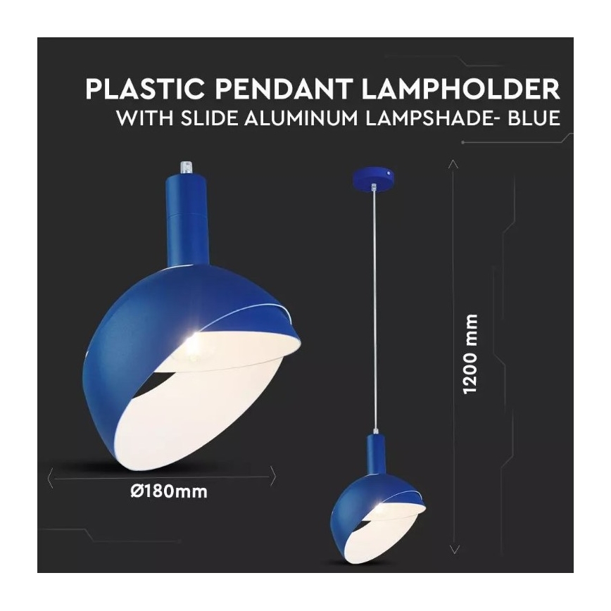 Πολύφωτο κρεμαστό 1xE14/60W/230V μπλε