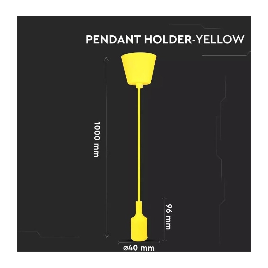 Πολύφωτο κρεμαστό 1xE27/60W/230V κίτρινο