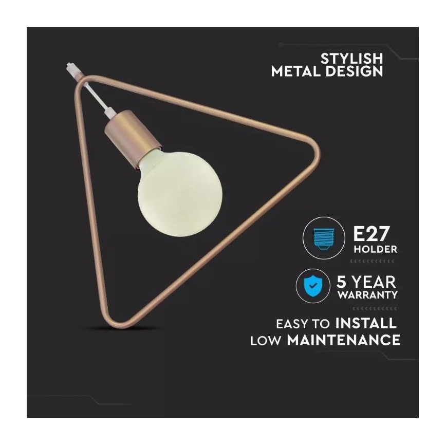 Πολύφωτο κρεμαστό 1xE27/60W/230V τρίγωνο