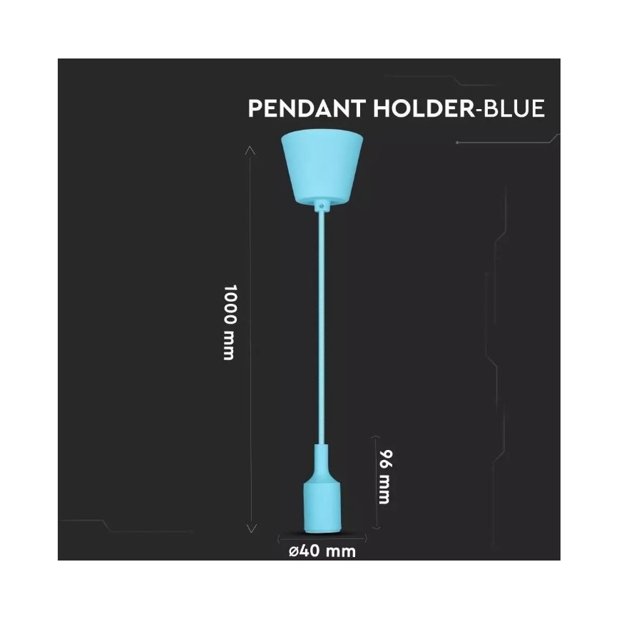 Πολύφωτο κρεμαστό 1xE27/60W/230V μπλε