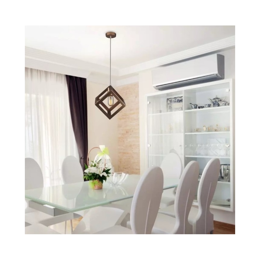 Πολύφωτο κρεμαστό 1xE27/60W/230V χάλκινο