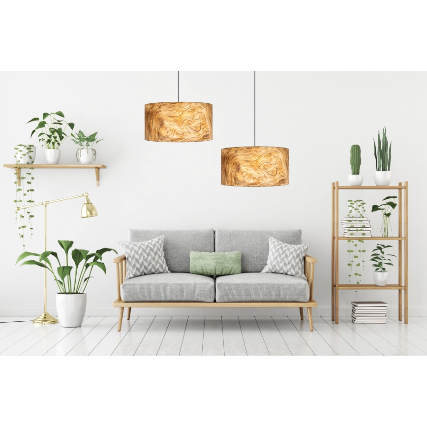 Πολύφωτο κρεμαστό AXEL 1xE27/60W/230V μπεζ/καφέ δ. 40cm