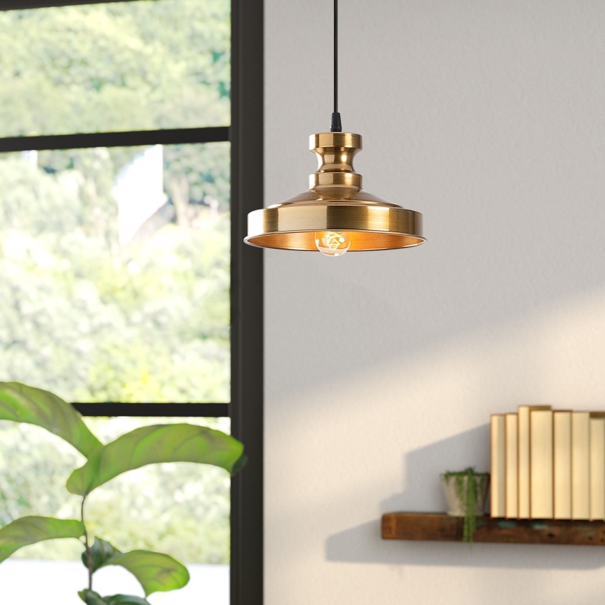 Πολύφωτο κρεμαστό BERCESTE 1xE27/40W/230V χρυσό