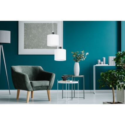 Πολύφωτο κρεμαστό BIZO 2xE27/60W/230V λευκό/γκρι