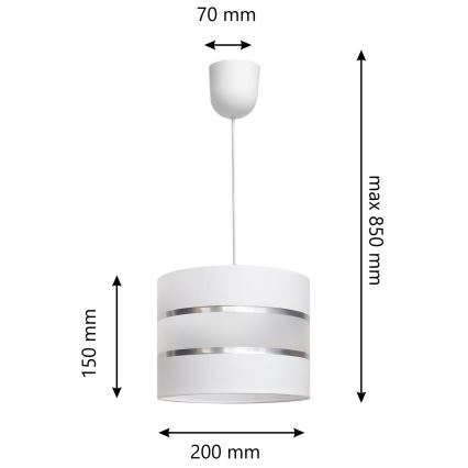 Πολύφωτο κρεμαστό HELEN 1xE27/15W/230V λευκό