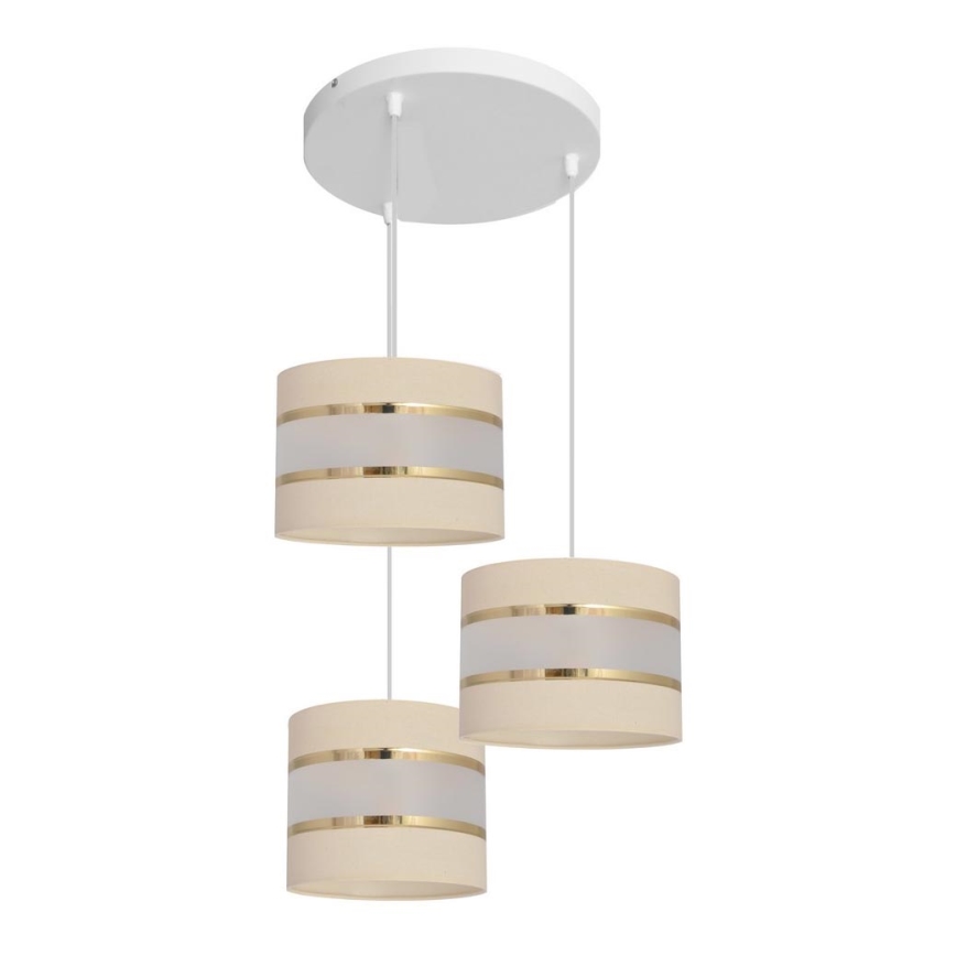 Πολύφωτο κρεμαστό HELEN 3xE27/15W/230V κρεμ