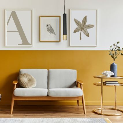 Πολύφωτο κρεμαστό NEST 1xGU10/8W/230V μαύρο/χρυσό