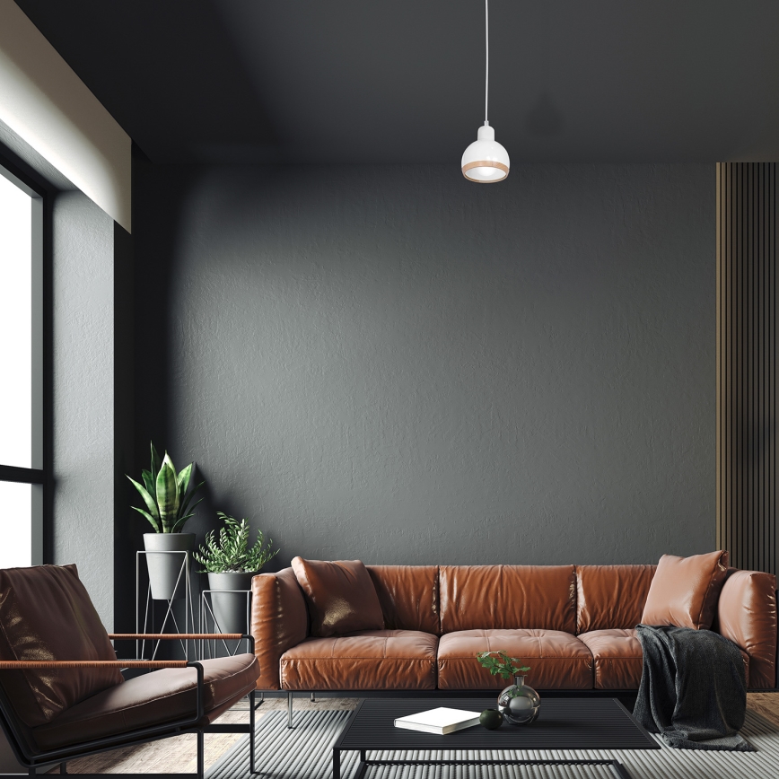 Πολύφωτο κρεμαστό OVAL 1xE27/60W/230V λευκό