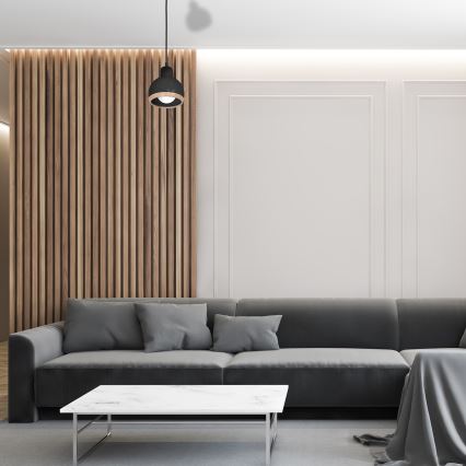 Πολύφωτο κρεμαστό OVAL 1xE27/60W/230V μαύρο