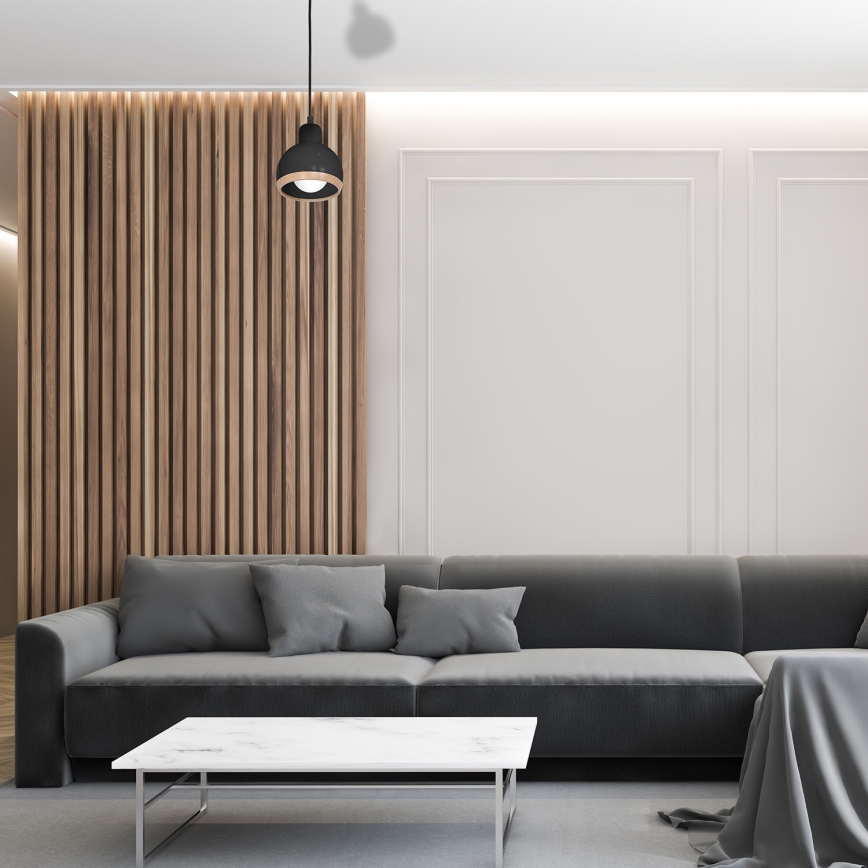 Πολύφωτο κρεμαστό OVAL 1xE27/60W/230V μαύρο