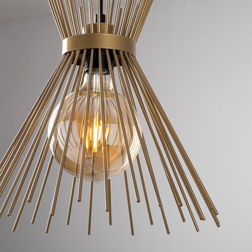 Πολύφωτο κρεμαστό σε ράγα KIRPI 3xE27/40W/230V χρυσό