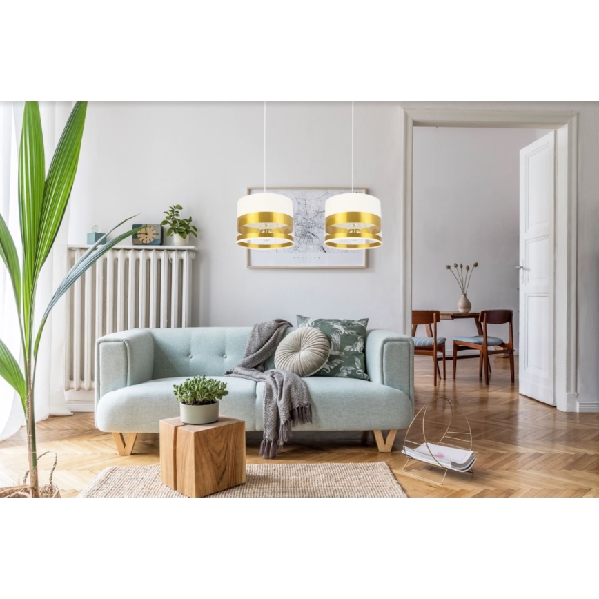 Πολύφωτο κρεμαστό σε ράγα MILO 2xE27/60W/230V χρυσό