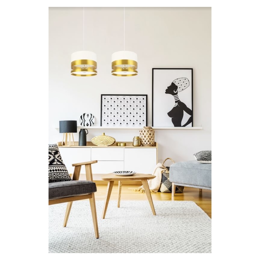 Πολύφωτο κρεμαστό σε ράγα MILO 2xE27/60W/230V χρυσό