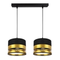 Πολύφωτο κρεμαστό σε ράγα  MILO 2xE27/60W/230V χρυσό/μαύρο