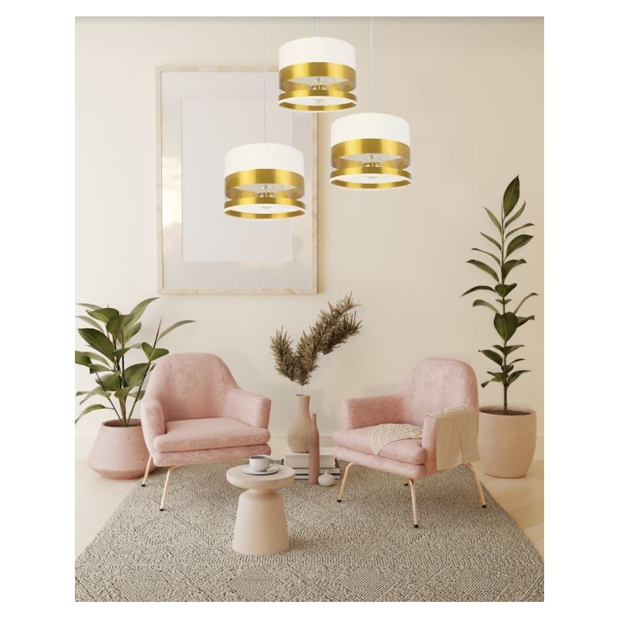 Πολύφωτο κρεμαστό σε ράγα MILO 3xE27/60W/230V χρυσό